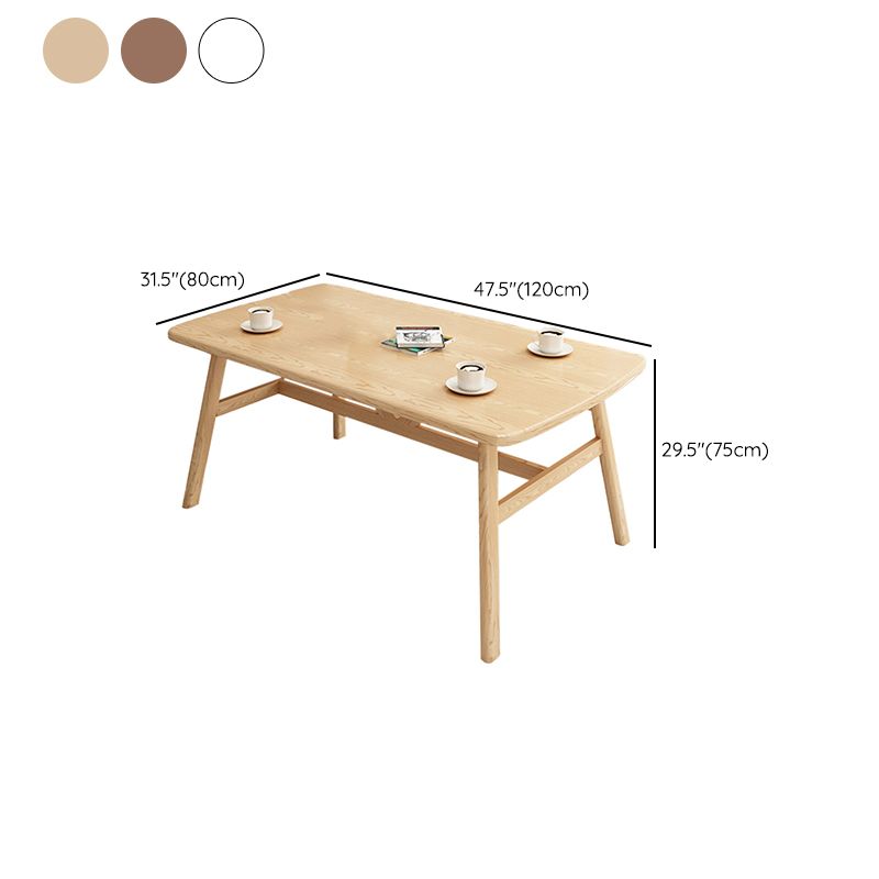 Contemporary Rectangular Dining Table with Trestle for 2-4 People