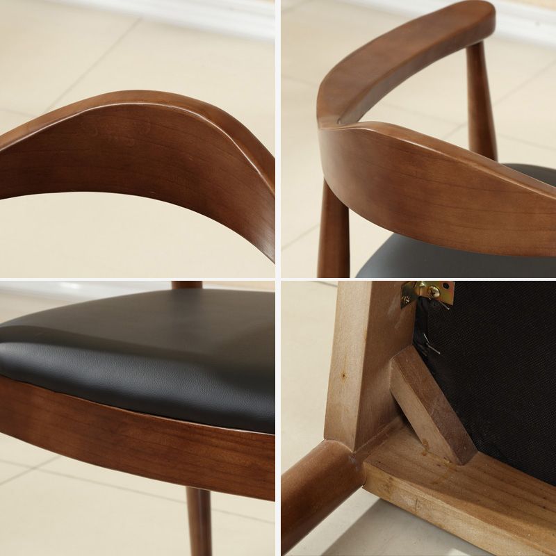 Scandinavian Style Wood Dining Chairs Open Back Dining Side Chair Home Side Chair