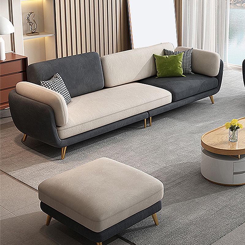 Scandinavian White Pillow Top Arm Sofa/Sectional with Removable Cushions