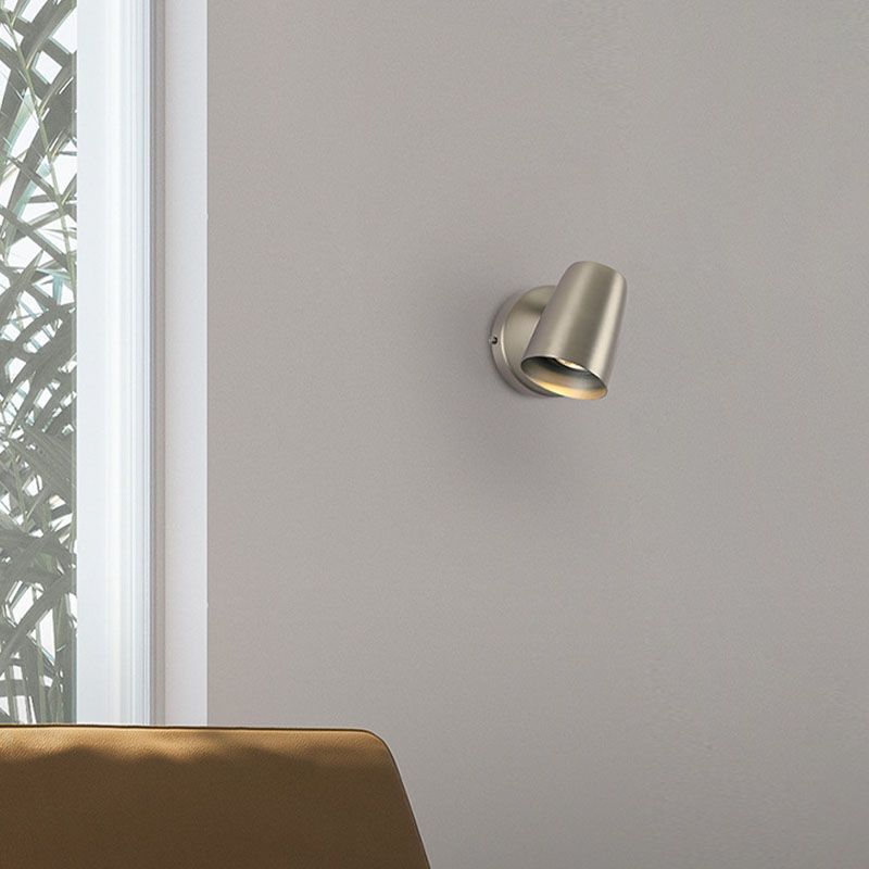 Accesorios de iluminación de pared de cilindro estilo industrial de metal 1 lámpara de luz de pared ligera