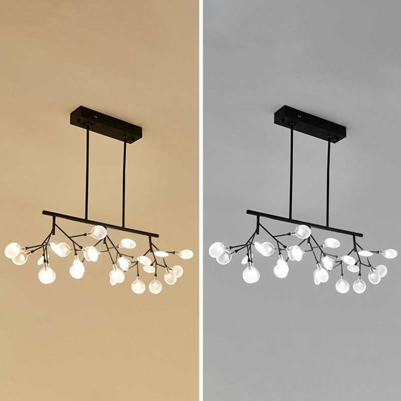 Modern Luxury Firefly Adjustable Island Pendant Light Wrought Iron Sputnik Ceiling Light with Acrylic Shade