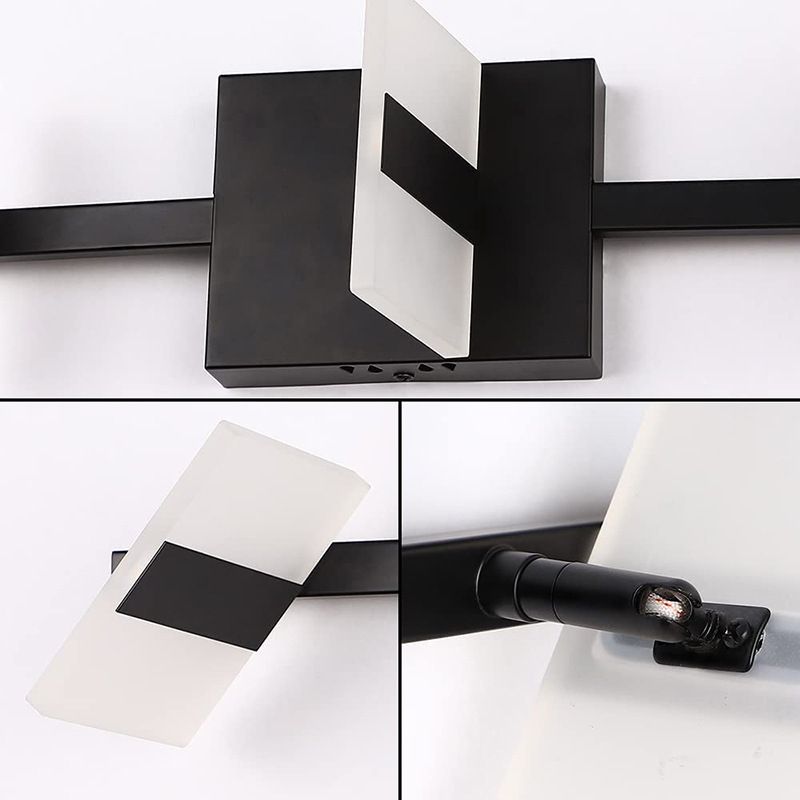 Geometric Wall Sconce Lighting Modern Metal Wall Light Fixture with Acrylic Shade