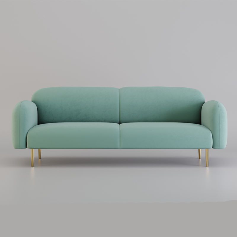 Modern Style Round Armrest Sponge/latex Cushion Pink/white/Hussey/green Fabric Sofa
