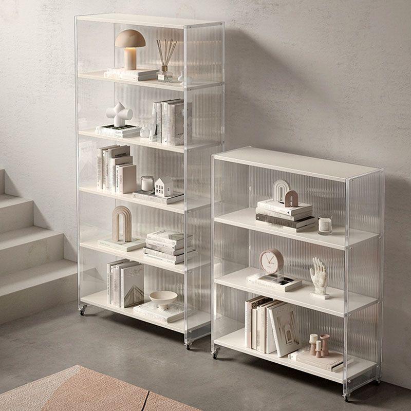Contemporary Closed Back Bookshelf Acrylic Bookcase for Home Office