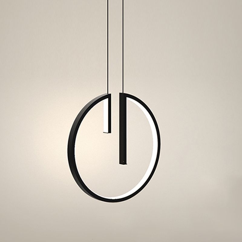 Modern Simple Aluminum Ceiling Lamp Line Shape LED Pendant Light for Bedroom