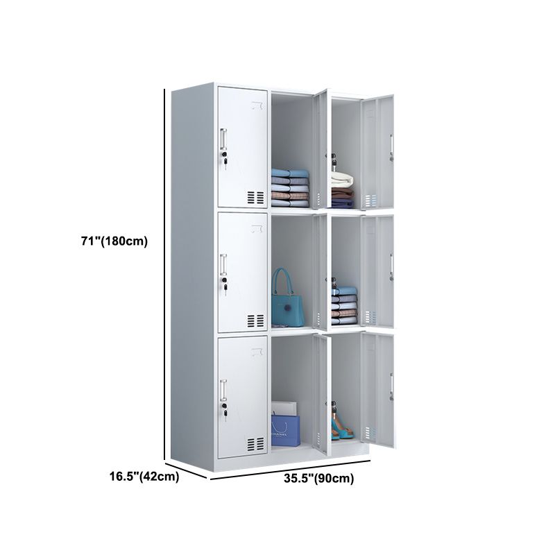 Contemporary Wardrobe Metal White Colour Wardrobe Closet for Bedroom