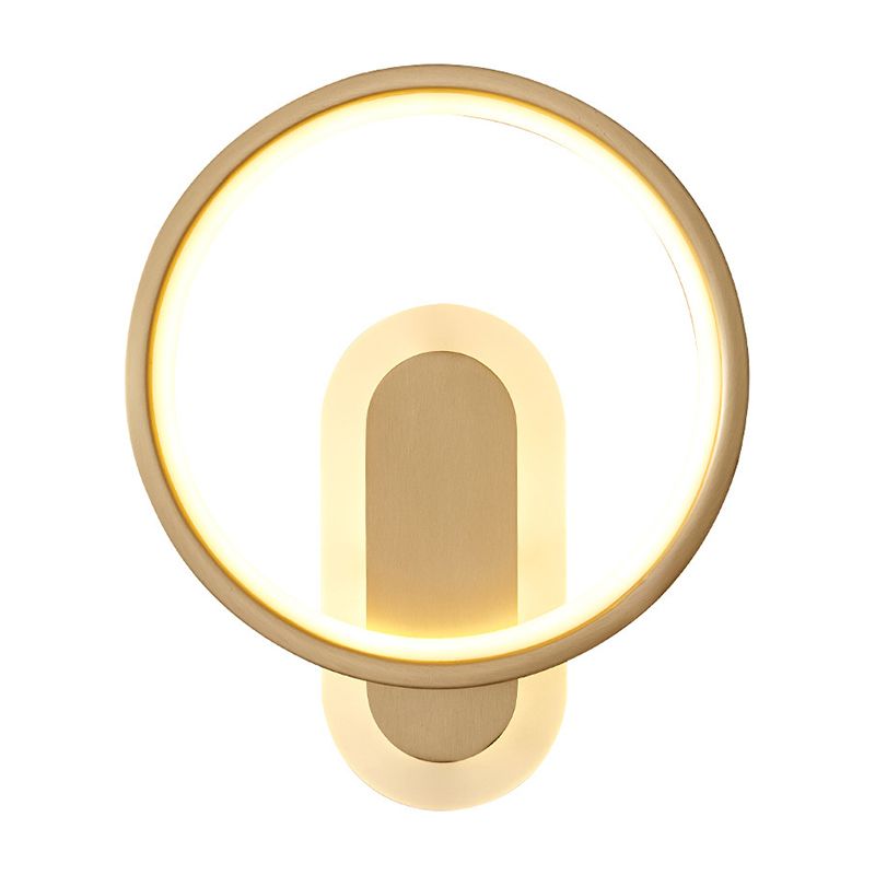 2-Light Round Wall Sconce Light Modern Metal Wall Sconce Lighting