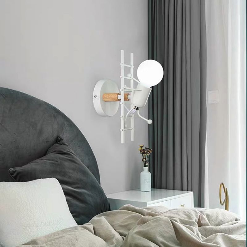 Metal Unique Shape Wall Light Kid Style 1 Light Wall Light Sconce