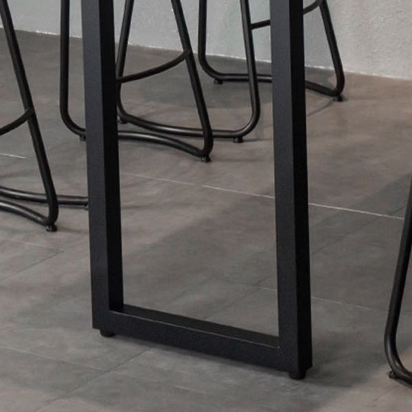 Luxury Rectangle Solid Wood Bar Table Set 1/7 Pieces Counter Table with Backless Stools