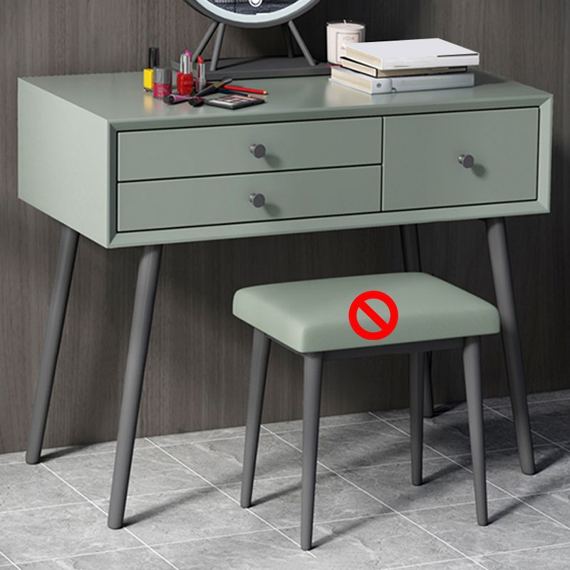 Contemporary Wood Vanity Makeup Table Set 3 Drawer Dressing Table