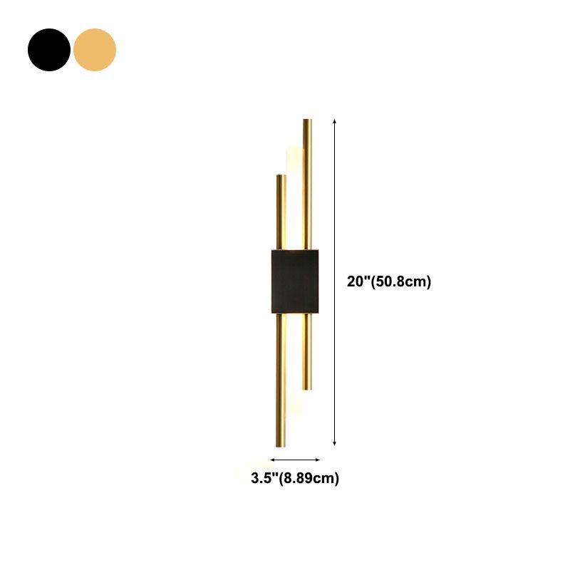 Metal LED Wall Lamp in Modern Luxury Style Linear Wall Light for Interior Spaces