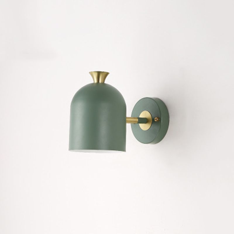 Schattierte Wand montierte Leuchte Nordic-Stil Metall Schlafzimmer Wandleuchte Beleuchtung