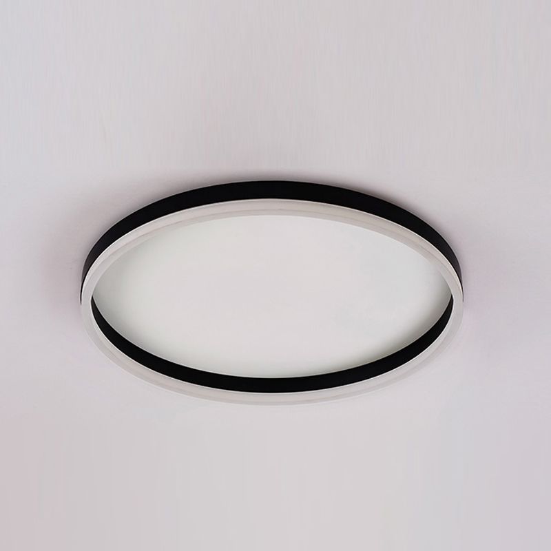 Luminaires de plafond encastrés de simplicité noire de lumière montée par plafond de LED pour le salon