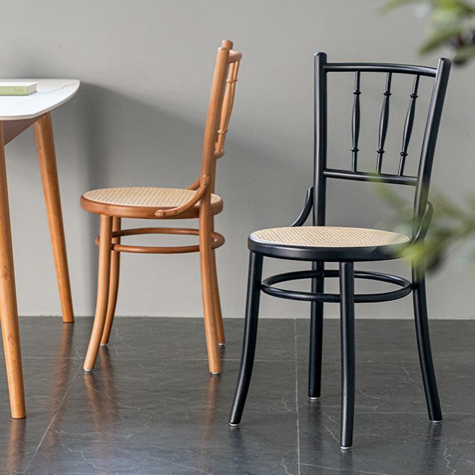 Silla tradicional de comedor sillas sin brazos con patas de madera para cocina