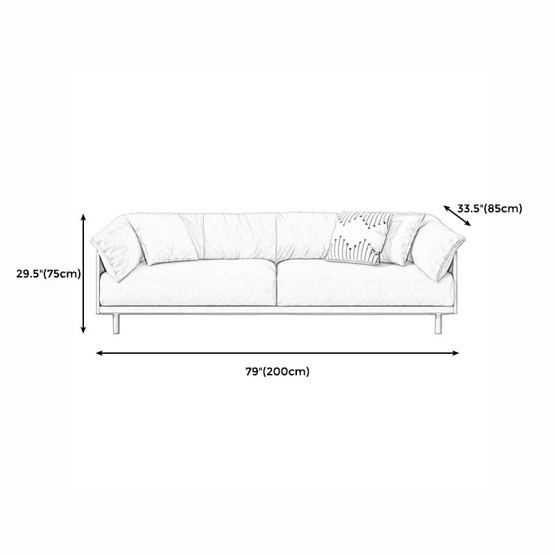 Modern Sofa Pillow Top Arm 33.4"W Sofa with 2 Pillows for Living Room