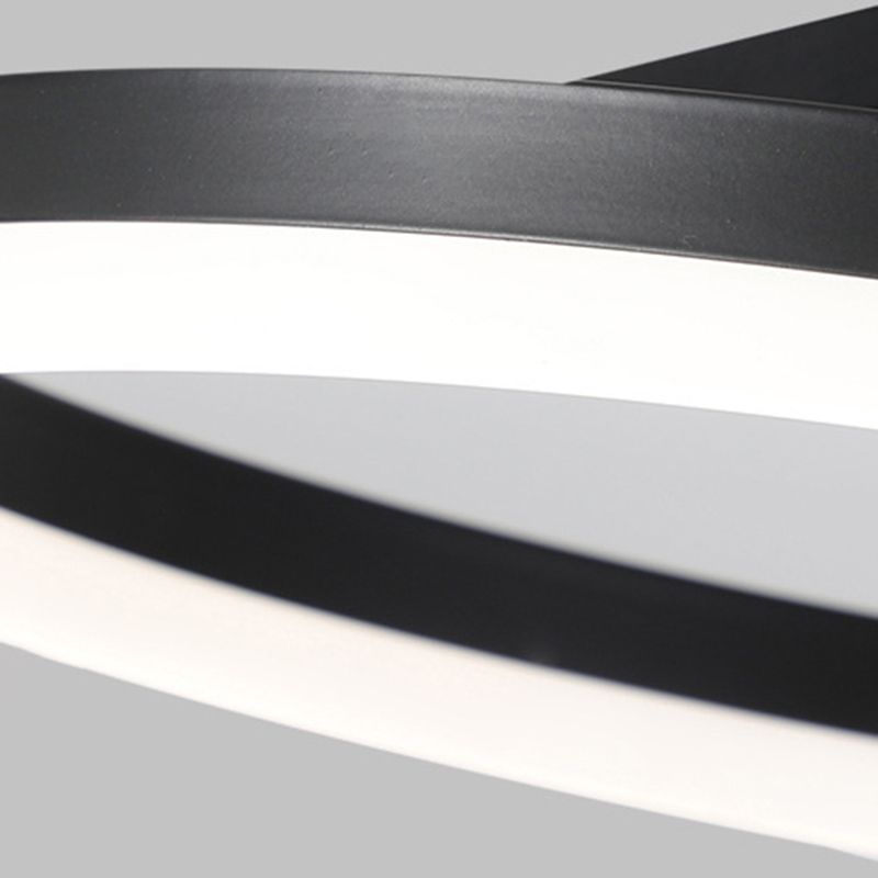 1-Lichtkreis Semi Flush Mount Acryl Modern Style Semi-bündig montiert Deckenled Lichter