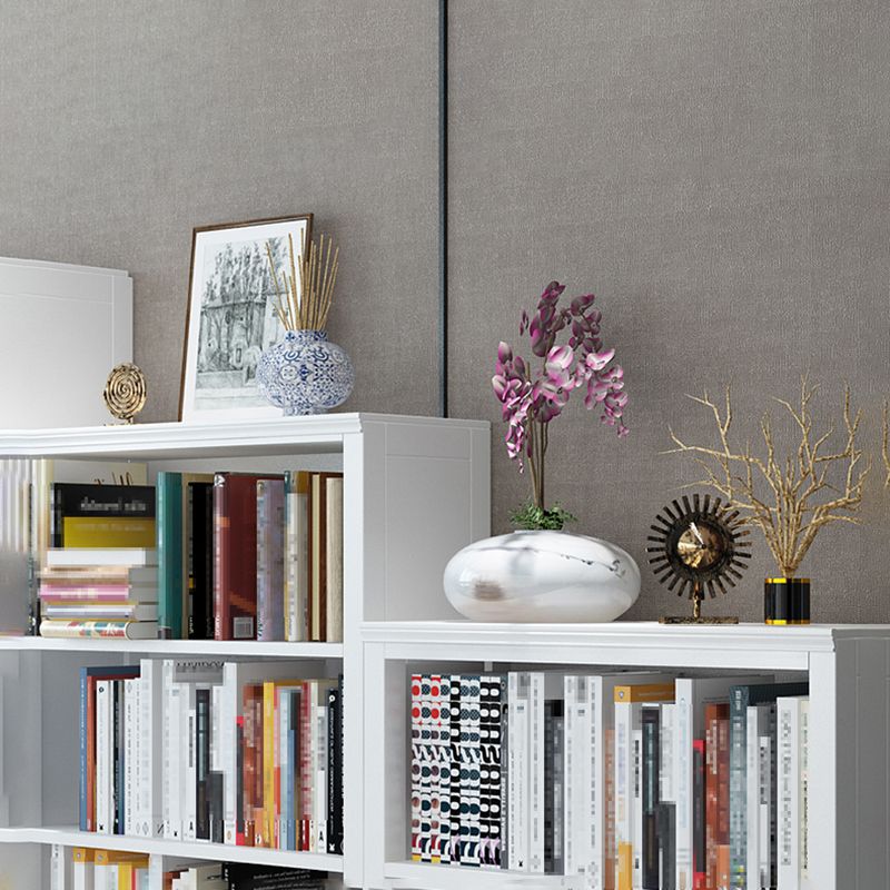 Scandinavian Rubber Wood Standard Bookshelf Closed Back Vertical Bookshelf