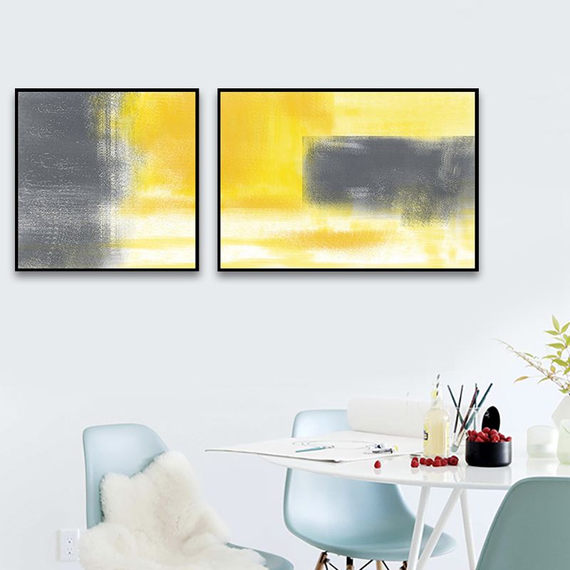 Modern Painting Print Abstract Canvas Pastel Multi-Piece Wall Art Decor for Hotel