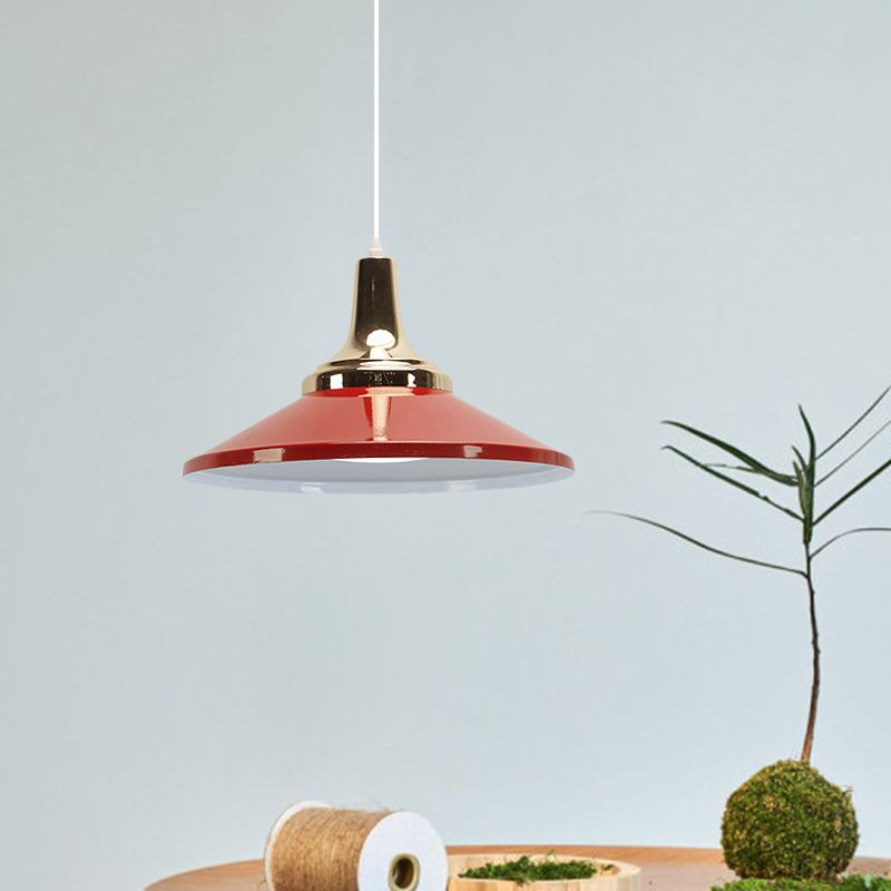 Pyramide peu profonde moderne Pyramide Pyramide Aluminium 1 Bulbe Polie Polie Pendante Lumière pour Corridor