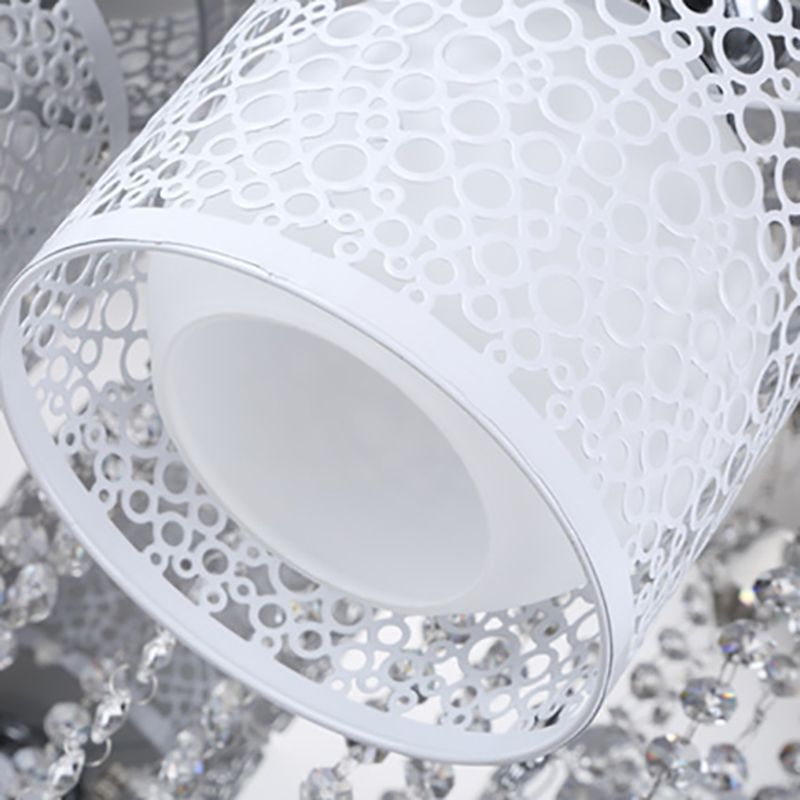 Globe Semi Flush Lamps Luminaire semi-encastré moderne multi-lumière avec abat-jour en verre blanc