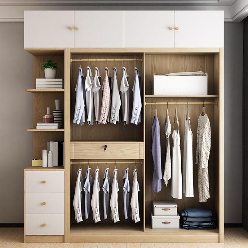 Engineered Wood Wardrobe Armoire Contemporary Wardrobe Cabinet