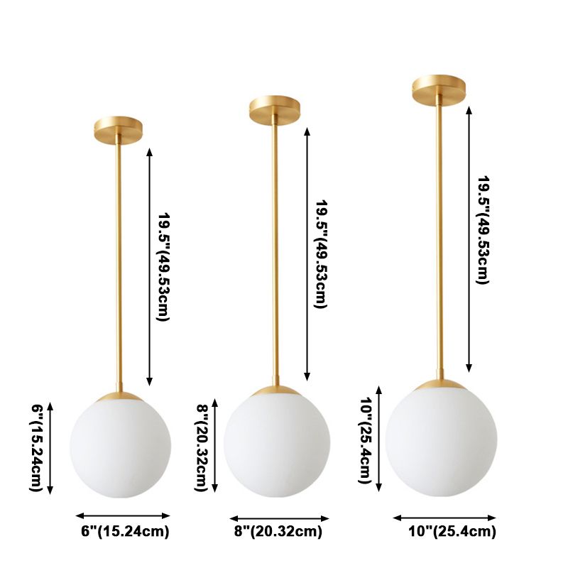 Ball zeitgenössische hängende Deckenleuchte 1 Lichtglas Anhänger Beleuchtungskörper