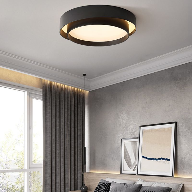 Smeedijzeren LED-plafondlamp in moderne, beknopte stijl Acryl ronde inbouwmontage voor slaapkamer