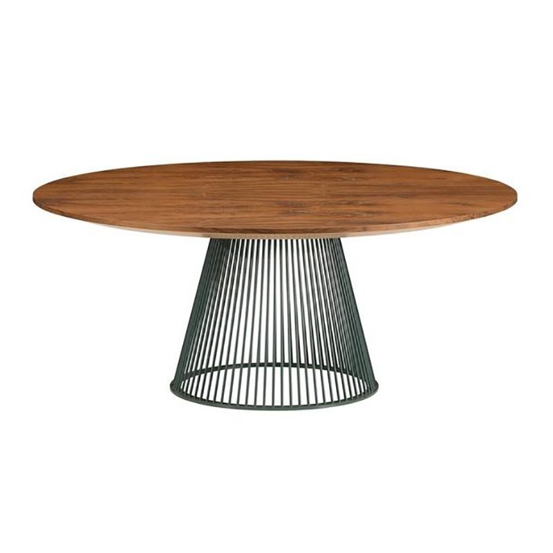 Pine Solid Wood Pedestal Table Simplicity Style Dining Table Round for Home