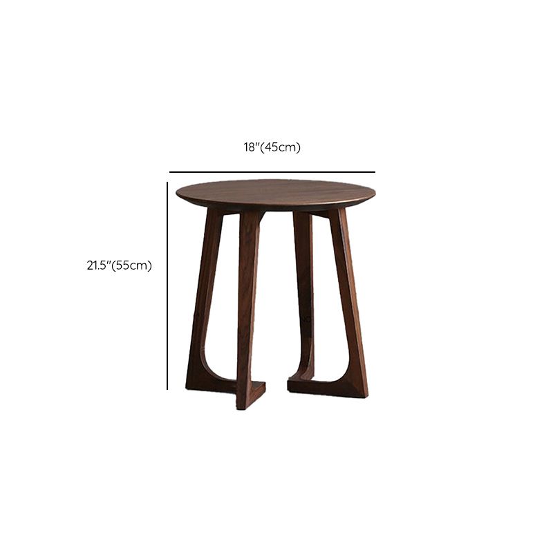 Contemporary Wooden Bunching Tables Round Medium Wood Coffee Table