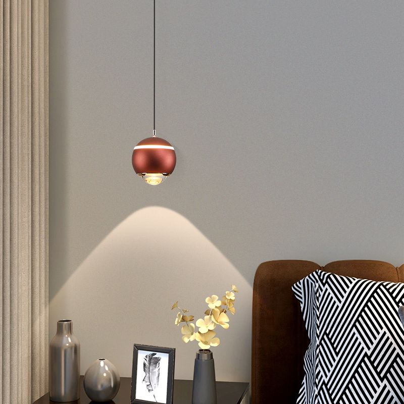 Postmoderne Aluminium -Anhänger Light Globe LED Hanging Anhänger für Schlafzimmer