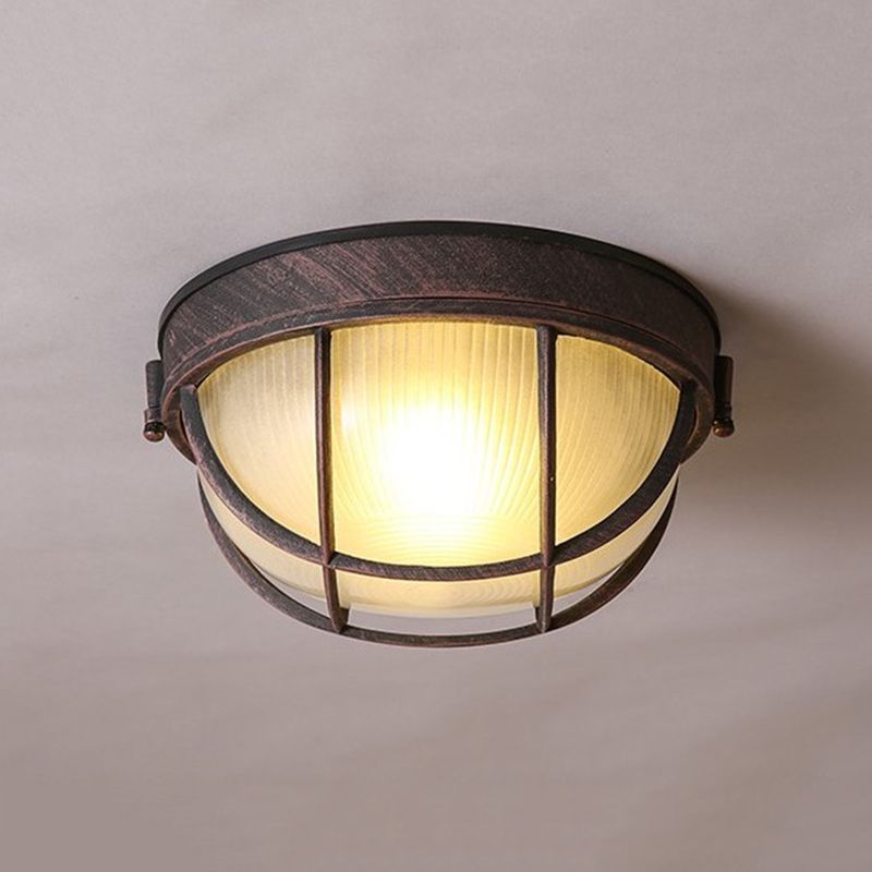 Metal Geometric Flush Mount Lamp Industrial Style 1 Light Flush Ceiling Lights
