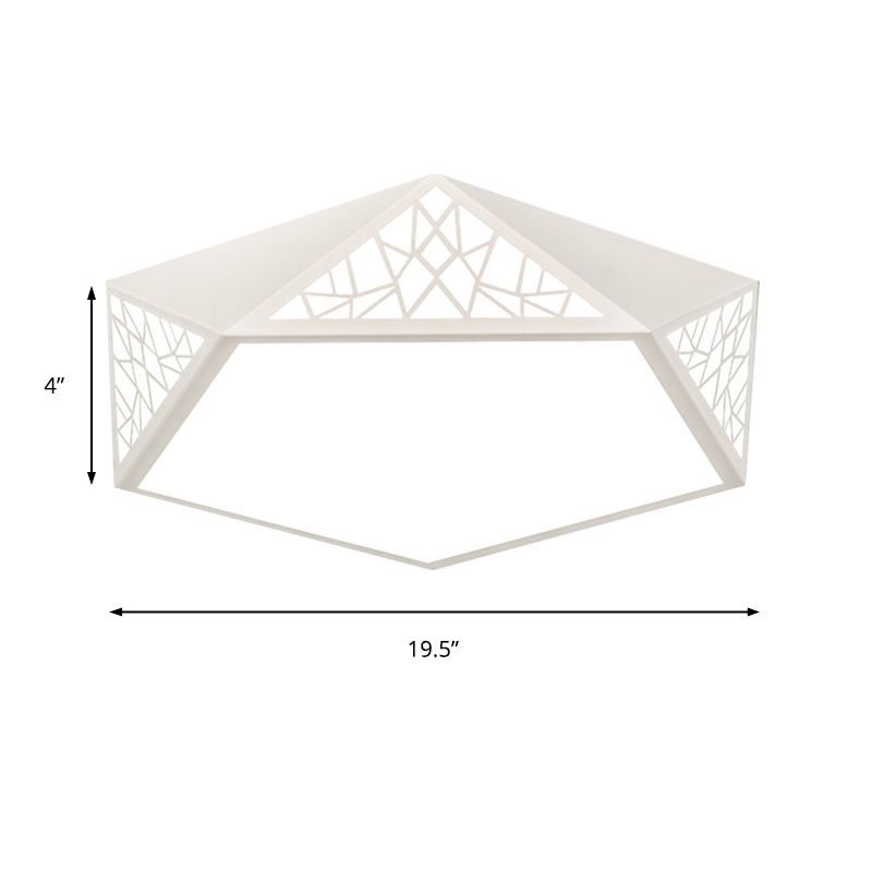 Lampada da soffitto moderna a LED in acrilico a pannello sottile con montaggio a incasso Pentagono per la cameretta dei bambini
