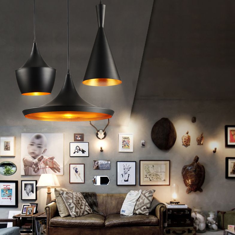 1-Licht-Metallhängele leichter postmoderner Anhängerlampe für Schlafzimmer Esszimmer