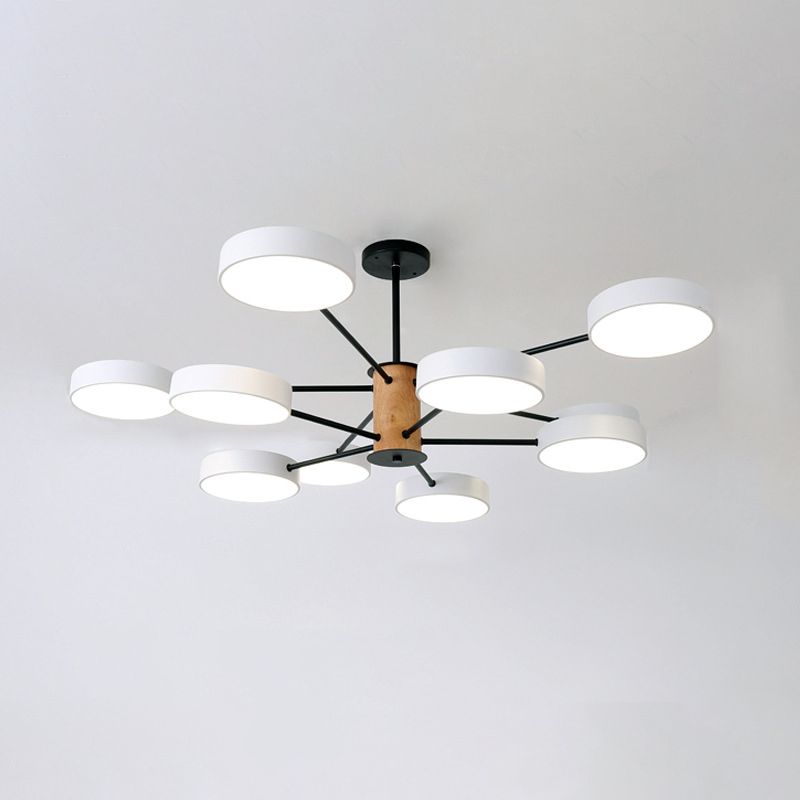 Éclairage de lustre ramifiant nordique LED de salon en acrylique LED Plafond