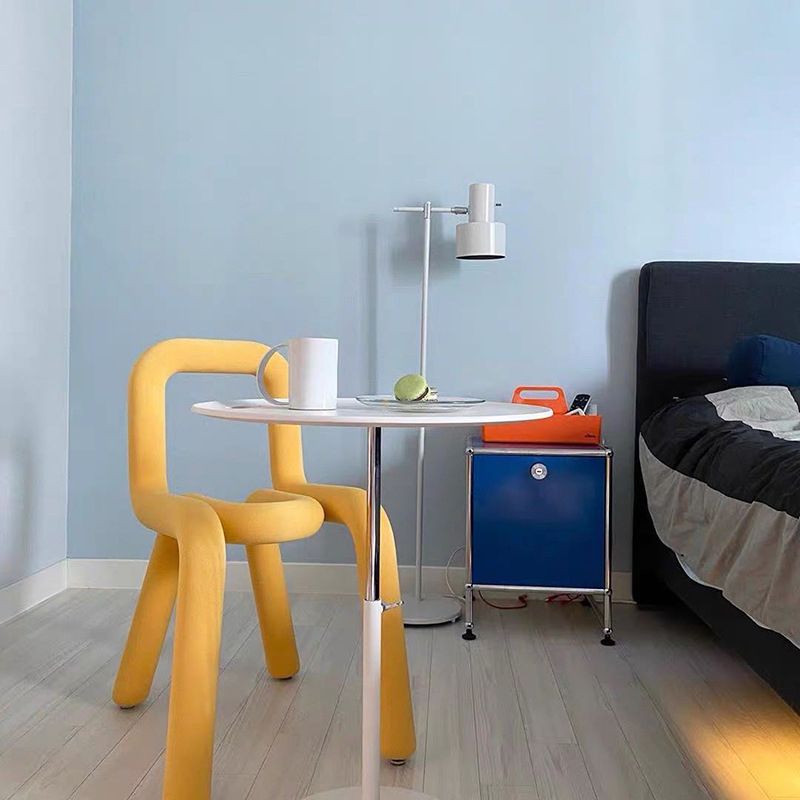 Sillas de terciopelo de estilo moderno, silla de comedor con parte trasera abierta, para cocina