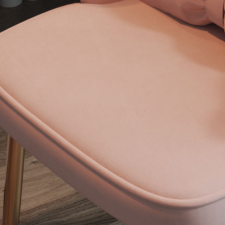 Silla lateral de comedor de estilo escandinavo de metal, silla con respaldo sólido sin brazos para el hogar