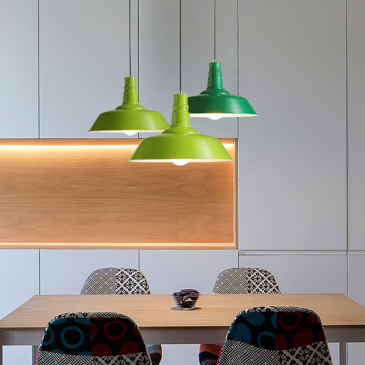 Moderne Macarons minimalistische Scheune Anhänger Leuchtmetall 1 Leichter Esszimmer Tisch Anhänger Beleuchtung