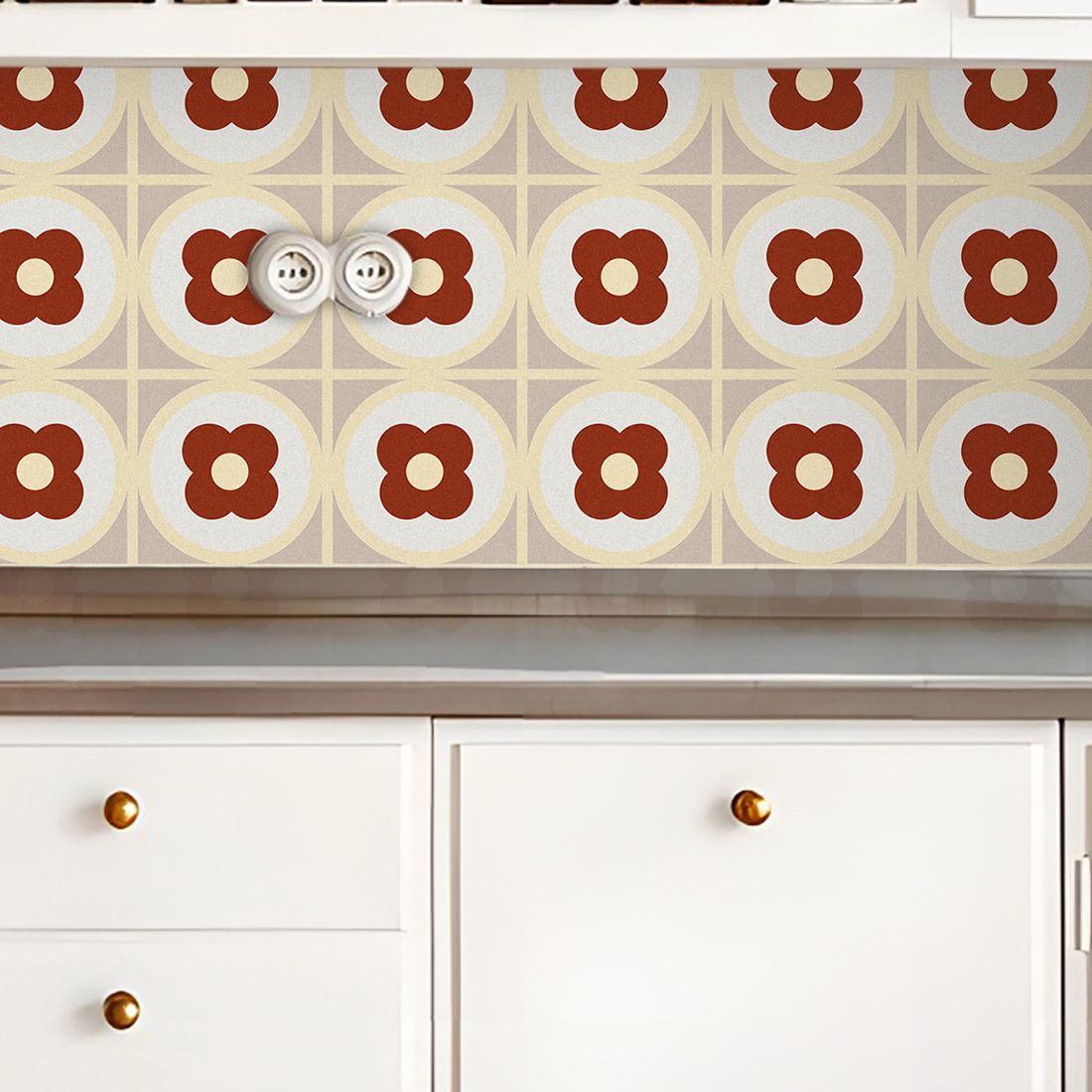 Square Peel & Stick Field Tile Waterproof PVC Peel and Stick Wall Tile