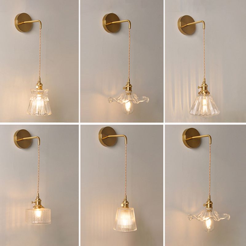 Modern Simple Wall Mounted Lamp Glass Wall Sconce for Living Room