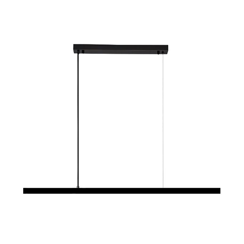 Lampe de cuivre noire Copper Lamp Pendre de restaurant linéaire moderne avec une teinte acrylique