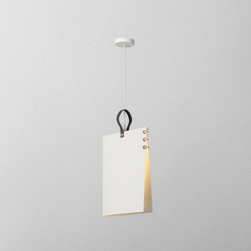 Fabrics Rectangle Shade Hanging Lights Modern Style 1 Light Hanging Mount Fixture