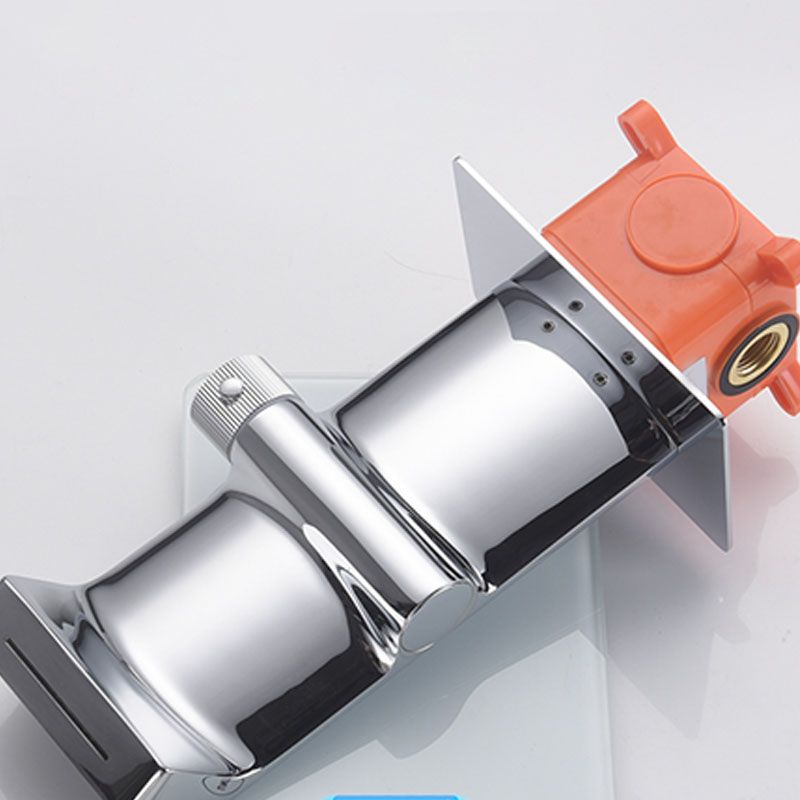 Modern Bathtub Faucet Wall-mounted Brass Rotary Handle Faucet