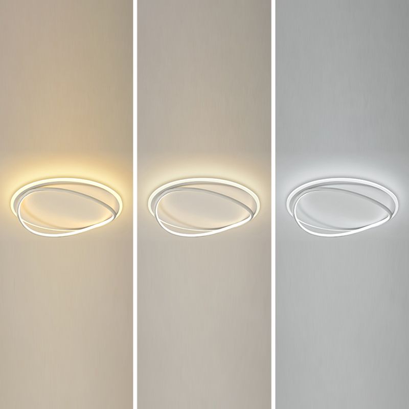 Luminaires de plafond LED à abat-jour en Silicone à géométrie de lumière encastrée moderne pour chambre à coucher