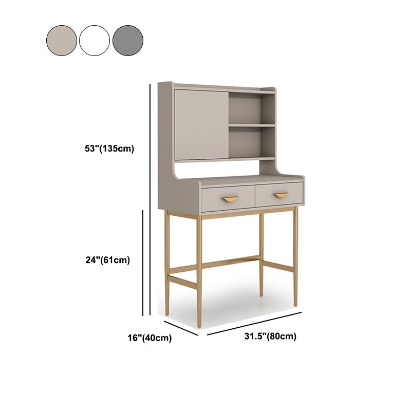 15.74" W x 53.14" H Makeup Dressing Table Stool Set With Drawers for Bathroom