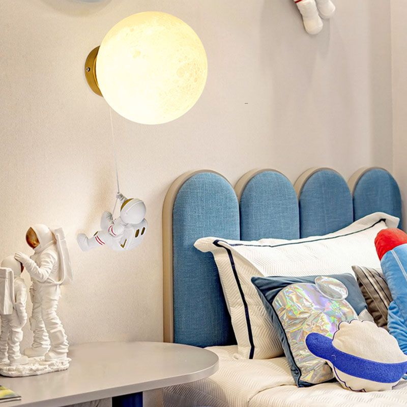 Stellar Globe Shade Wall Sconce Light, Modern Glass 1-Light Sconce Light Fixture