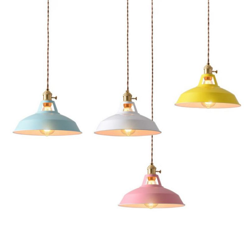 Schattierter Esszimmer hängende Anhänger Lampe Metall Einfachheitsstil Federung Licht