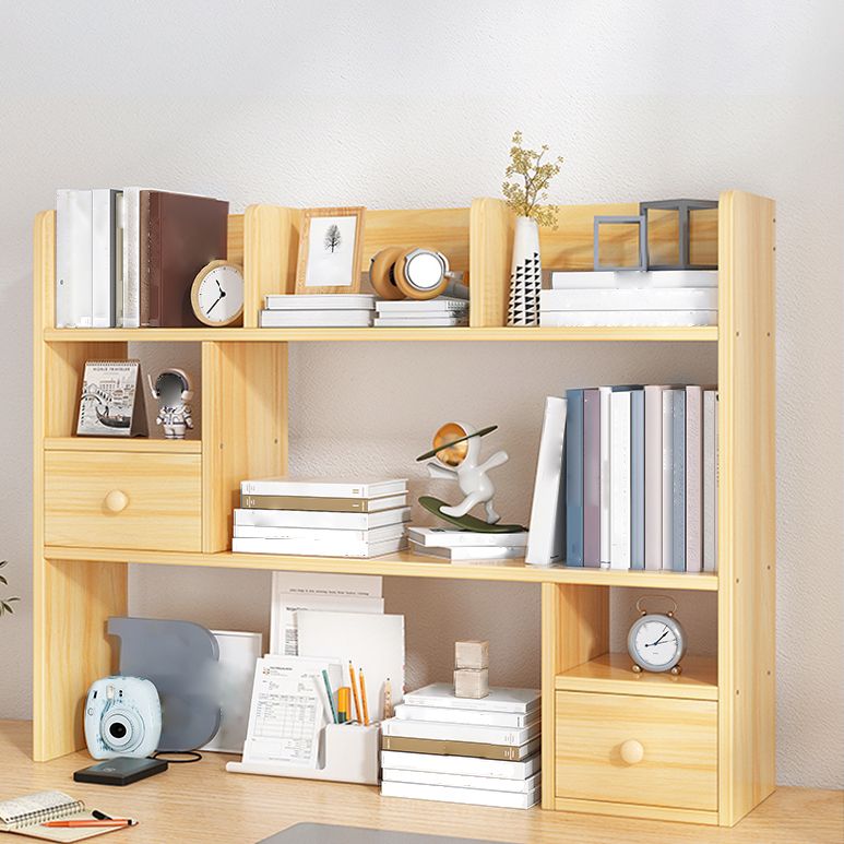 Modern Style Bookshelf Open Back Wood Bookcase for Home Office