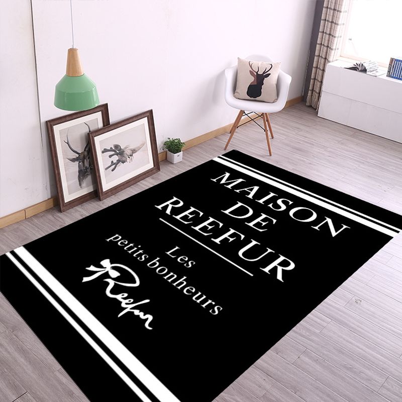 Trendy Living Room Rug Multi Colored Geometric Printed Area Rug Polypropylene Non-Slip Stain-Resistant Rug