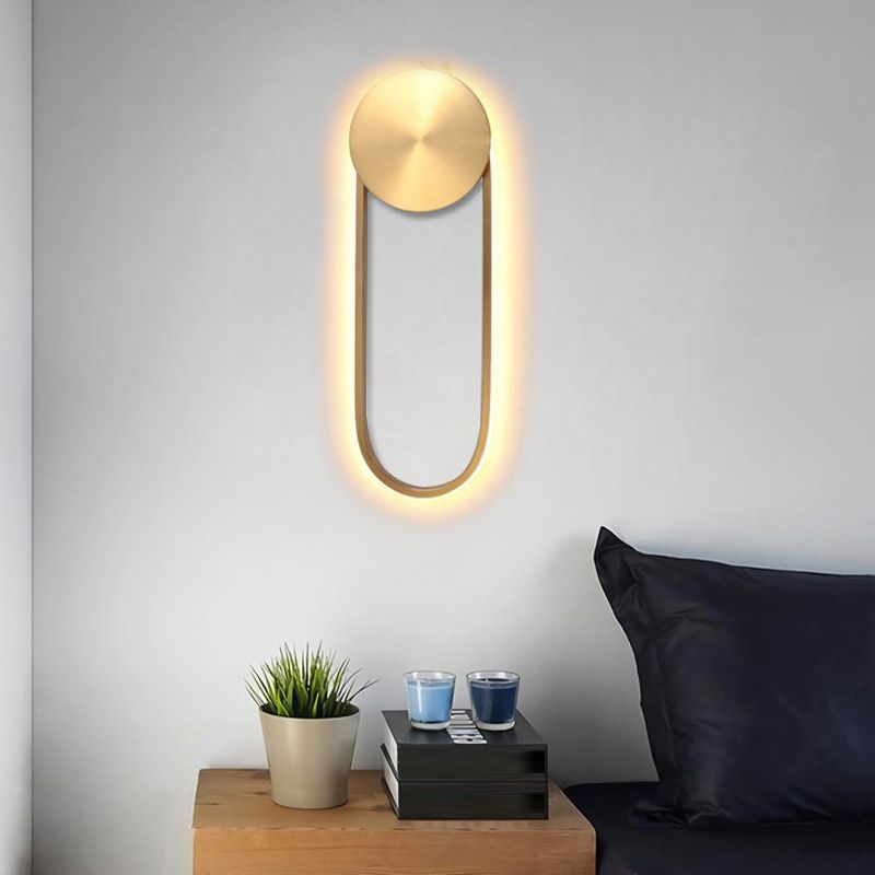 Geometric Line Design Minimalism LED Wall Lamp Post-modern Style Metal U-Shaped Sconce Lights