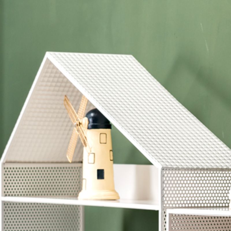 Metal Standard Bookcase Open Back Glam Bookshelf with Shelves